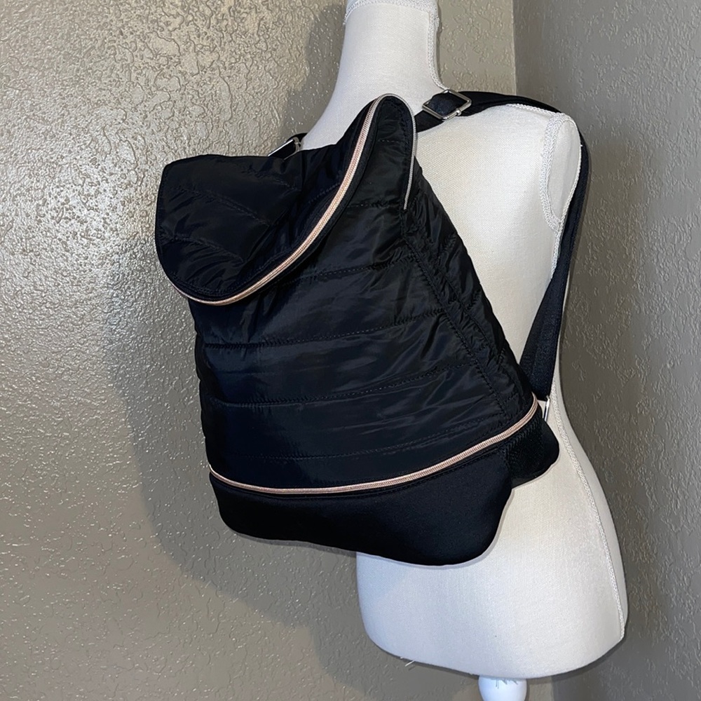 Stella & Dot Black Quilted Crush It Backpack